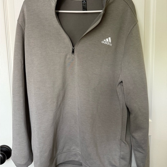 Adidas Gray Quarter-Zip Pullover - Picture 1 of 6